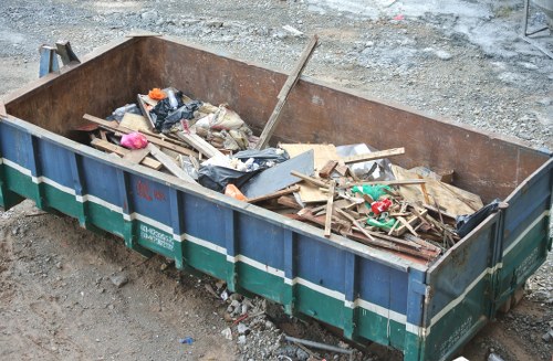 Commercial waste removal team at Docklands facility