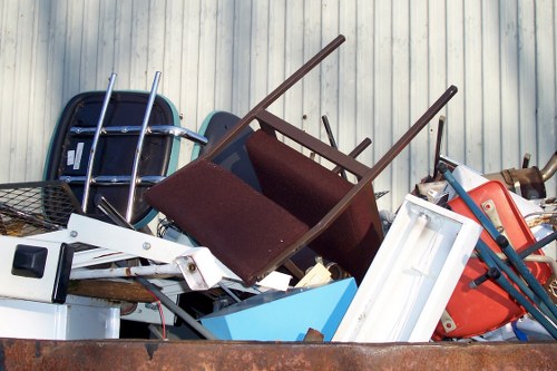 Recycling center processing furniture in Docklands